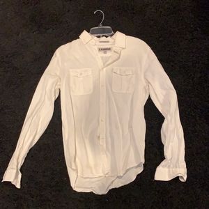 Express White Button Down Dress Shirt